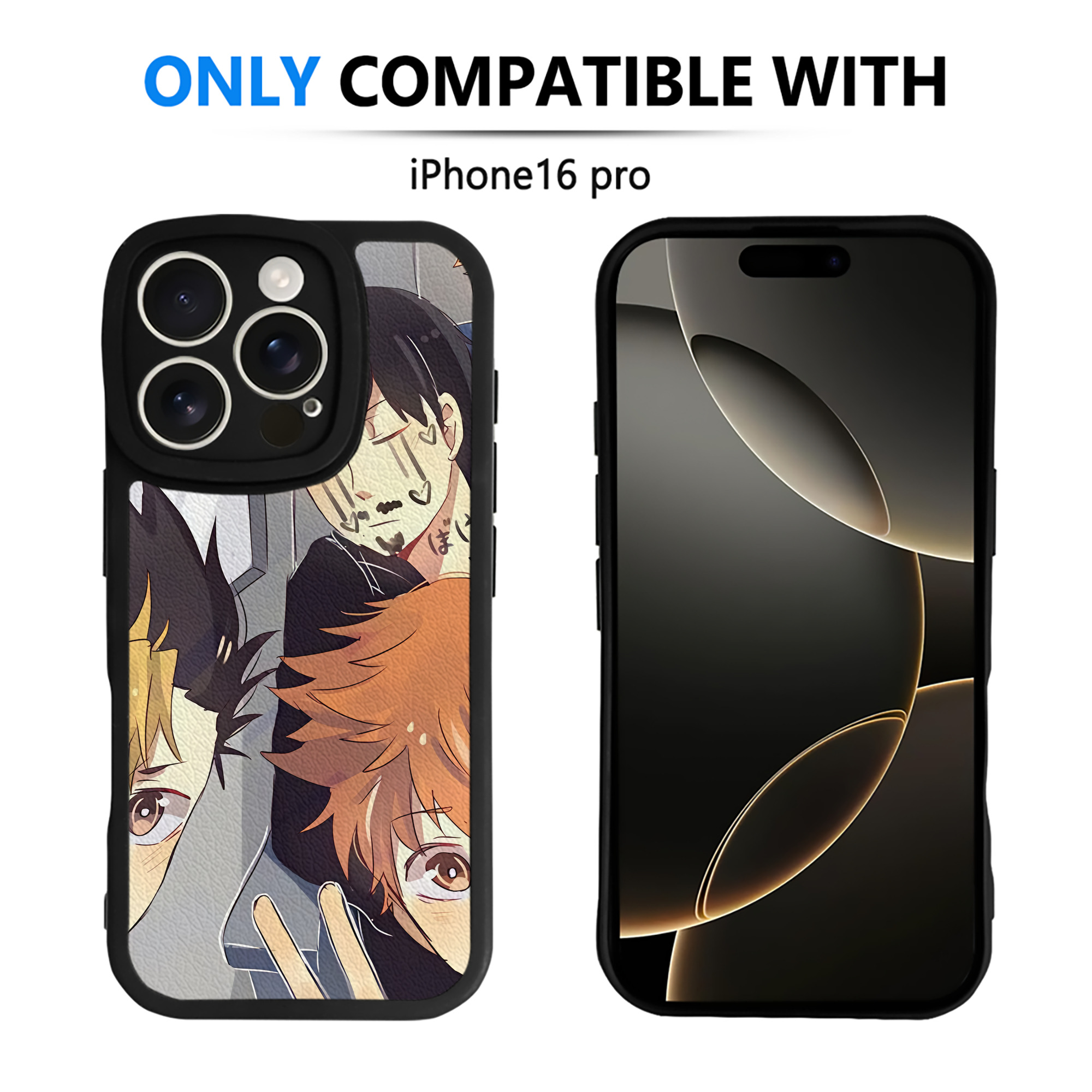 （画像用） ハイキュー!! Haikyu!! 【iPhone 16シリーズ対応】シリコンスマホケース（レザー調） 材質：シリコン